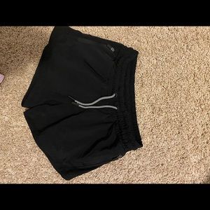 black shorts with tie